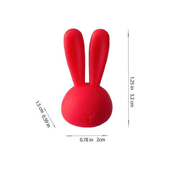 6 τμχ Μαρκαδόροι ποτού Rabbit Silicone Wine Charms Γυάλινο μαρκαδόρος Drink Cup Label for Bar Party Stem ποτήρια Διακόσμηση εκδηλώσεων γευσιγνωσίας