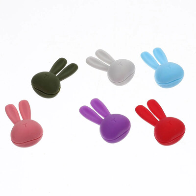 6 τμχ Μαρκαδόροι ποτού Rabbit Silicone Wine Charms Γυάλινο μαρκαδόρος Drink Cup Label for Bar Party Stem ποτήρια Διακόσμηση εκδηλώσεων γευσιγνωσίας