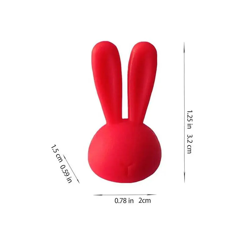 6 τμχ Μαρκαδόροι ποτού Rabbit Silicone Wine Charms Γυάλινο μαρκαδόρος Drink Cup Label for Bar Party Stem ποτήρια Διακόσμηση εκδηλώσεων γευσιγνωσίας
