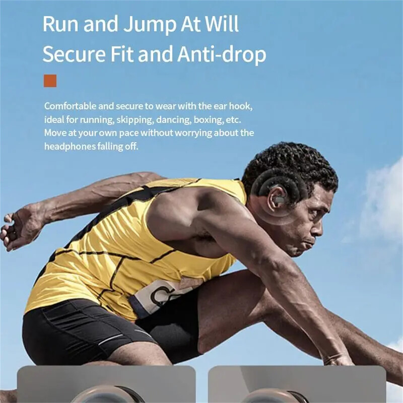 Noi căști fără fir Căști impermeabile cu conducție osoasă Căști cu durată de viață ultra lungă a bateriei pentru telefon mobil, computer, laptop