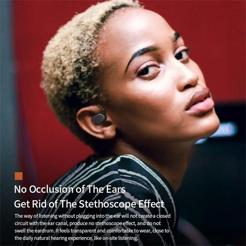 Noi căști fără fir Căști impermeabile cu conducție osoasă Căști cu durată de viață ultra lungă a bateriei pentru telefon mobil, computer, laptop