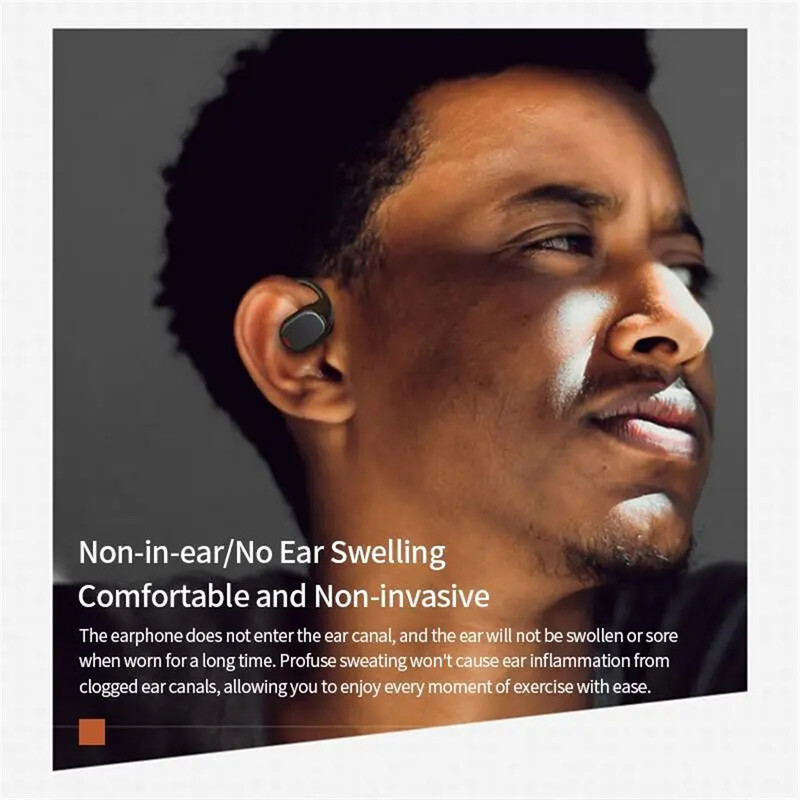 Noi căști fără fir Căști impermeabile cu conducție osoasă Căști cu durată de viață ultra lungă a bateriei pentru telefon mobil, computer, laptop