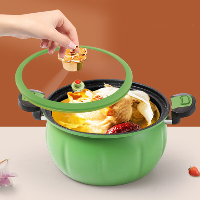 8L višenamjenski lonac za bundeve s poklopcem Lonac s mikro tlakom velikog kapaciteta Lonci za juhu s dva uha Plinski štednjak Univerzalni neprianjajući lonac