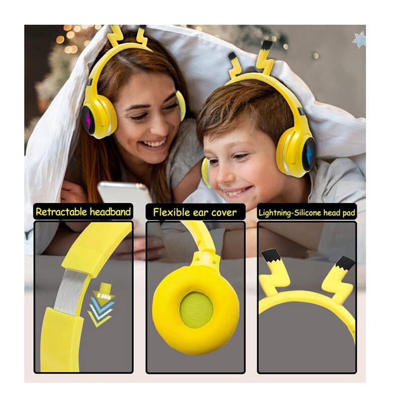 Vezeték nélküli Bluetooth fejhallgató gyerekeknek Vezeték nélküli fejhallgató mikrofonnal, számítógéphez, laptophoz, táblagéphez