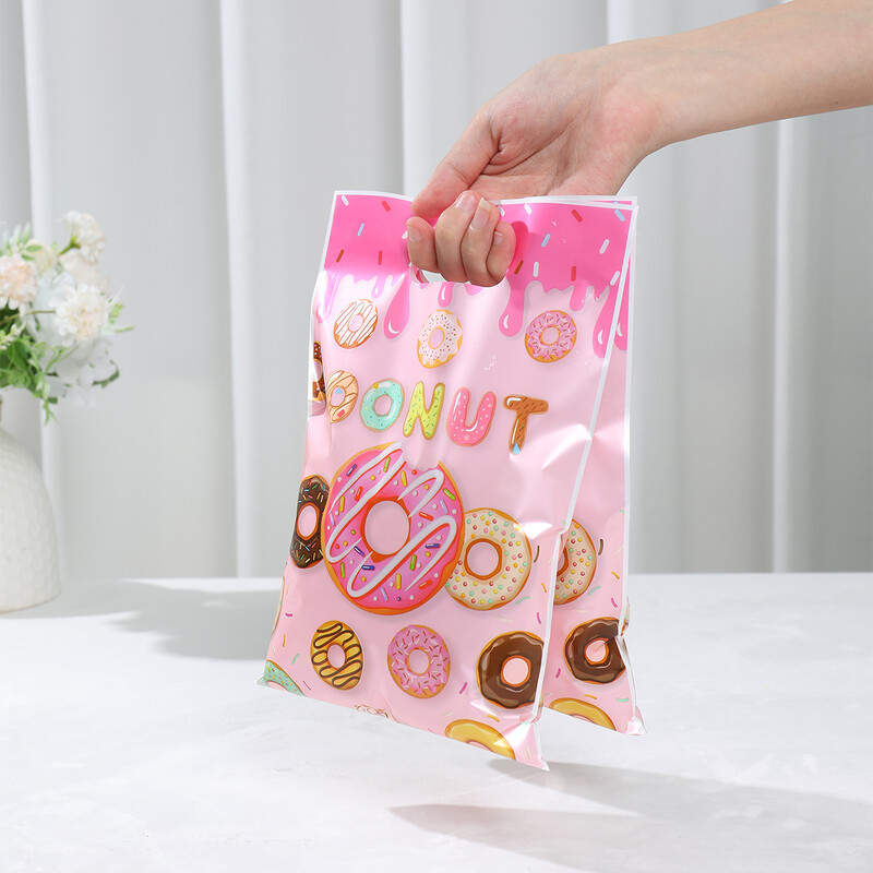 10/25/50 ks Donut kabelka darčekové cukríky baliace tašky šišky téma narodeninová párty dekorácia pre deti bábätko cukrová tyčinka párty potreby