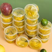 50 vnt. plastikiniai padažų stiklainiai su dangteliais Maisto padažo puodelis vienkartinės sandarios pakuotės salotų padažai, prieskoniai suflė