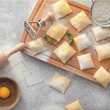 Home Σετ Κόφτης Ζυμαρικών Ravioli, Γραμματοποιός Ravioli με Ξύλινη Λαβή Για Ραβιόλια, Ζυμαρικά, Ζυμαρικά Λαζάνια, Φόρμα για κέικ Pierogi