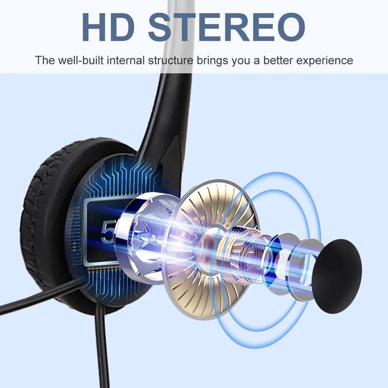 PC számítógép laptop fejhallgató zajszűrő mikrofonnal Csevegés Hálózat Oktatás Videokonferencia USB vezetékes fejhallgató