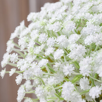 5/10 τμχ White Babys Breath Flowers Τεχνητά Λευκά Ψεύτικα Λουλούδια Gypsophila DIY Μπουκέτα λουλουδιών Σύνθεση Διακόσμηση σπιτιού γάμου