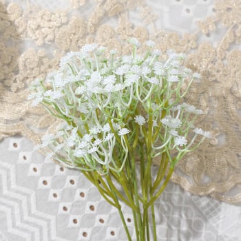 5/10 τμχ White Babys Breath Flowers Τεχνητά Λευκά Ψεύτικα Λουλούδια Gypsophila DIY Μπουκέτα λουλουδιών Σύνθεση Διακόσμηση σπιτιού γάμου