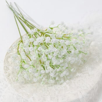 5/10 τμχ White Babys Breath Flowers Τεχνητά Λευκά Ψεύτικα Λουλούδια Gypsophila DIY Μπουκέτα λουλουδιών Σύνθεση Διακόσμηση σπιτιού γάμου