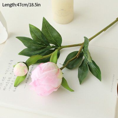 2 fej szimulált bazsarózsa selyem virág Műselyem Art bazsarózsa luxus lakberendezés asztali virág fotózás kellék esküvői virág