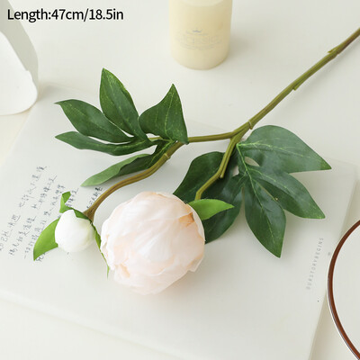 2 fej szimulált bazsarózsa selyem virág Műselyem Art bazsarózsa luxus lakberendezés asztali virág fotózás kellék esküvői virág