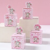 Rožinė mėlyna dramblys saldainių dėžutė su gimtadieniu. Papuošalai Vaikams teikiama saldainių sausainių maišelis Lytis Atskleidžia kūdikių dušo reikmenys