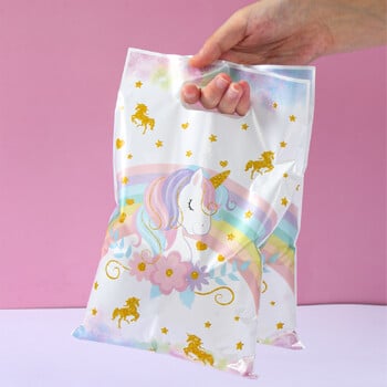 Rainbow Unicorn Handy Gift Bag Unicornio Διακοσμήσεις για πάρτι γενεθλίων Παιδικές μπομπονιέρες Δώρο καραμέλες Τσάντες μπισκότων για κορίτσια Προμήθειες ντους για μωρά