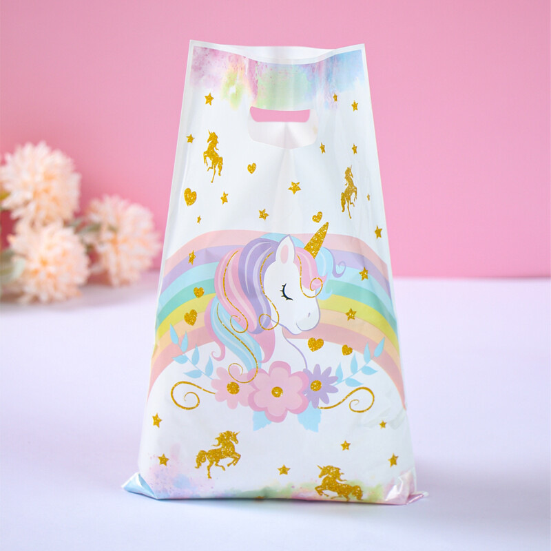 Dúhový jednorožec, praktická darčeková taška, Unicornio, narodeninové dekorácie, detské darčeky, cukríky, sušienky, tašky na dievčatá, potreby na detskú oslavu