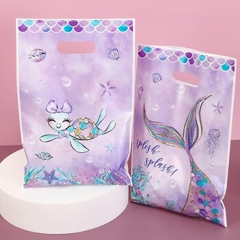 10/20/50 τμχ Mermaid Candy Bag Purple Theme Mermaid Τσάντα συσκευασίας δώρου για κορίτσια Γενέθλια Baby shower Προμήθειες διακόσμησης γάμου