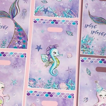 10/20/50 τμχ Mermaid Candy Bag Purple Theme Mermaid Τσάντα συσκευασίας δώρου για κορίτσια Γενέθλια Baby shower Προμήθειες διακόσμησης γάμου