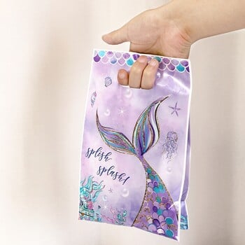 10/20/50 τμχ Mermaid Candy Bag Purple Theme Mermaid Τσάντα συσκευασίας δώρου για κορίτσια Γενέθλια Baby shower Προμήθειες διακόσμησης γάμου