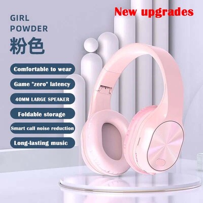 Căști fără fir pliabile T5, Bluetooth 5.2, suport pentru căști, card TF, căști cu reducere a zgomotului, pentru IOS Samsung Huawei Smartphone