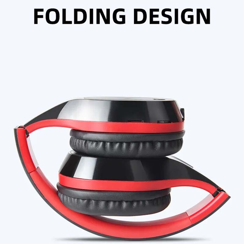 Căști fără fir pliabile T5, Bluetooth 5.2, suport pentru căști, card TF, căști cu reducere a zgomotului, pentru IOS Samsung Huawei Smartphone