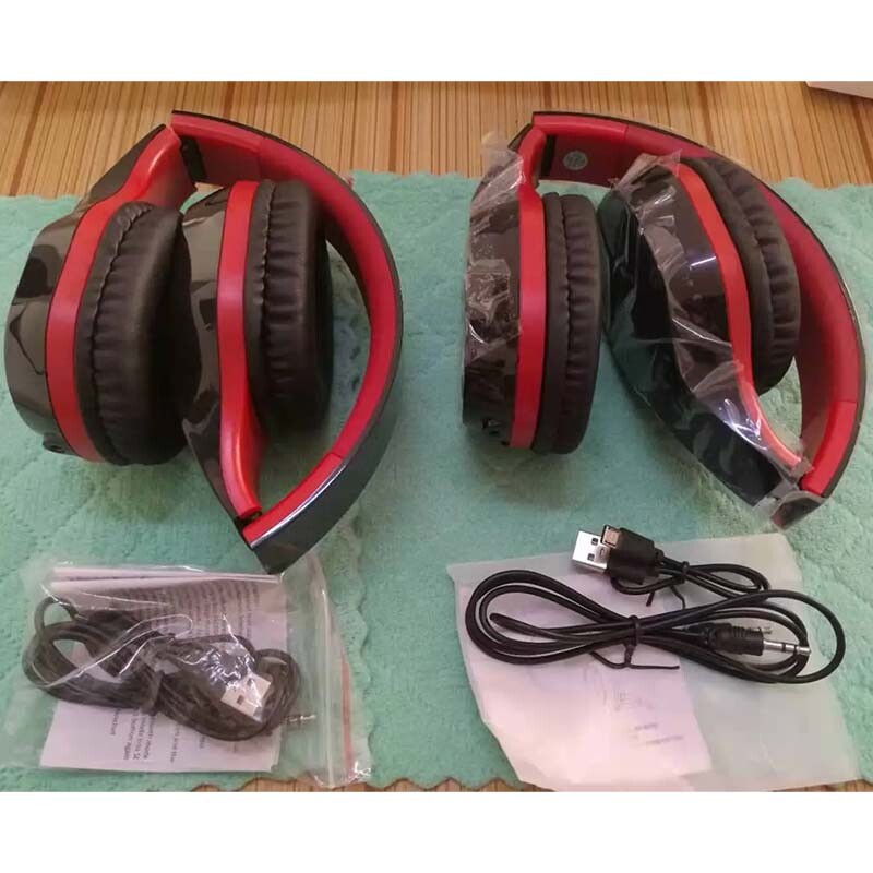 Căști fără fir pliabile T5, Bluetooth 5.2, suport pentru căști, card TF, căști cu reducere a zgomotului, pentru IOS Samsung Huawei Smartphone