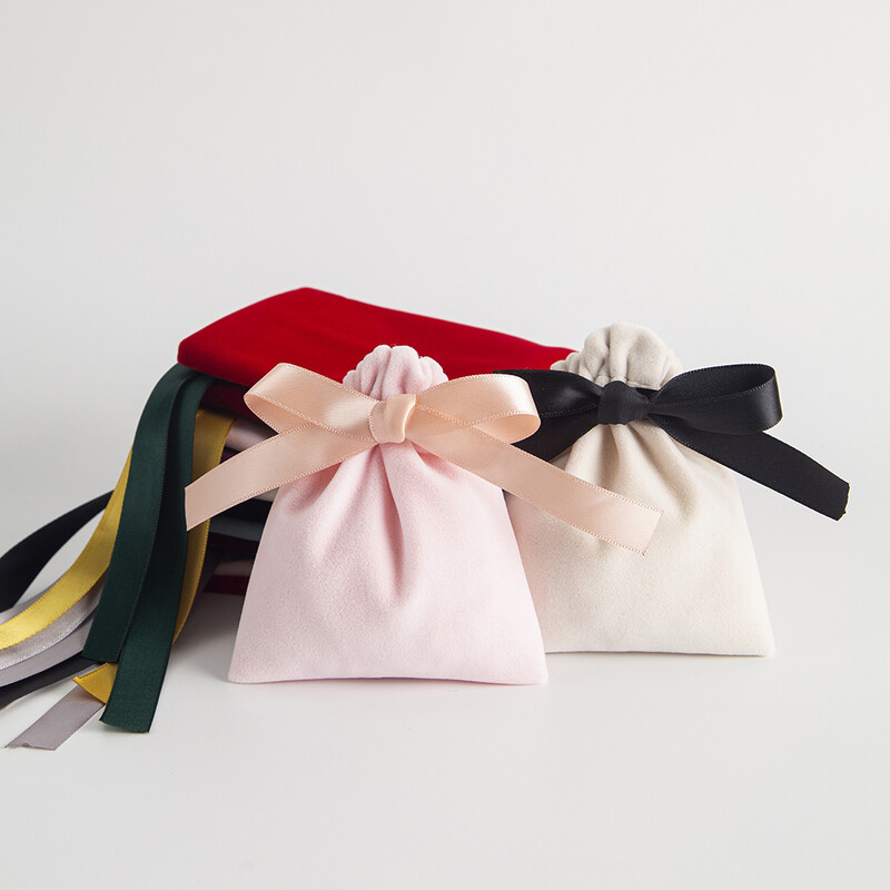 10 бр. Насипни 10x12 см бижута Опаковъчна панделка Кадифени чанти Подарък Дисплей Опаковка Съхранение Сватба Пътуване Бонбони Връзка за прах Торбички