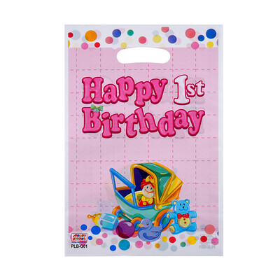 10 bucăți/lot Baby Shower Party Favoruri pentru copii Prințul Prințesă Albastru Roz Coroana Tema Saci de pradă din plastic pentru aniversare Decorare Cadouri Genți
