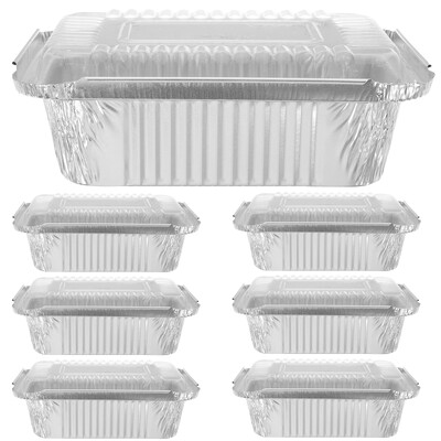 20 buc. Cutie de ambalare Friteuza cu aer Tavi de copt cu capac Recipiente pentru alimente Căptușeală din folie de aluminiu tăvi pentru gătit prăjituri