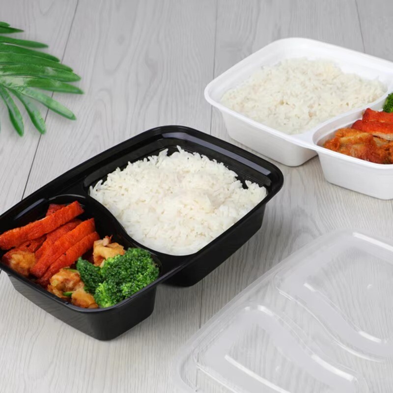 Пластмасова кутия Bento за многократна употреба Кутия за съхранение на храна Кутия за приготвяне на храна с 3 отделения Контейнери за многократна употреба в микровълнова фурна Домашна кутия за обяд
