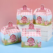 Cutie de bomboane de fermă Cutie cadou de vacă de fermă Rechizite pentru petreceri de aniversare Fructe Favoruri Geantă Cutie de prăjituri pentru biscuiți Decoratiuni de petrecere pentru Baby Shower