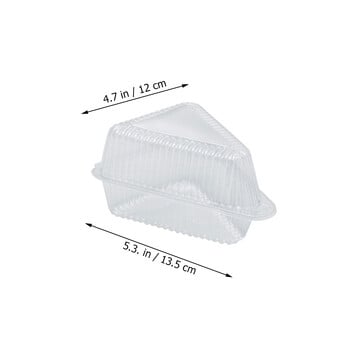 50 τμχ Cheese Triangular Cake Box Cheesecakes Δοχείο φρούτων The Pet Clear Lid Packaging Boxes Slice