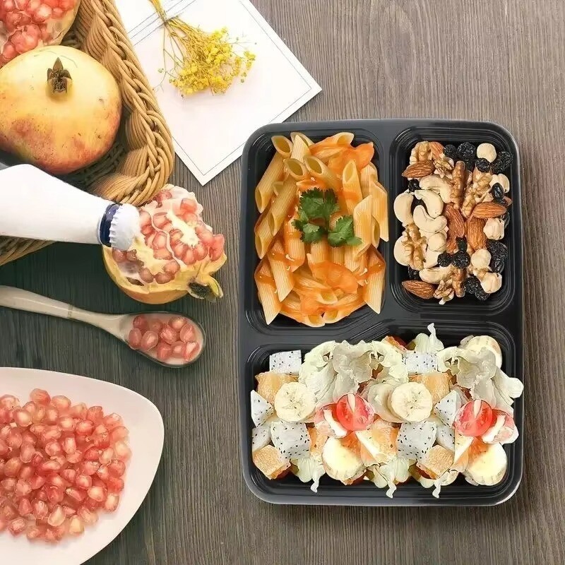 Контейнер за храна за еднократна употреба Кухня Ресторант Хладилник Кутия за съхранение Плодова салата Сандвич Снек Кутия за обяд за вкъщи с капак