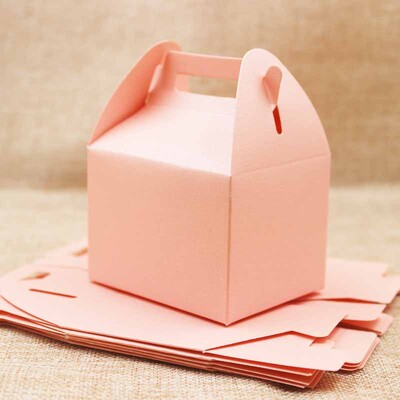Cutie de cadou din hârtie goală DIY. Bomboane de culoare multiplă/cutie de afișare pentru favoarea de nuntă. Cutie de pachet cadou kraft/roz/violet 10 buc per lot