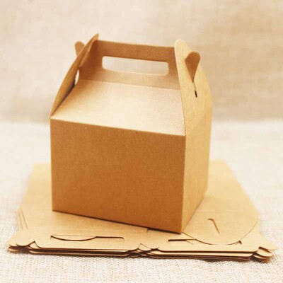 Cutie de cadou din hârtie goală DIY. Bomboane de culoare multiplă/cutie de afișare pentru favoarea de nuntă. Cutie de pachet cadou kraft/roz/violet 10 buc per lot