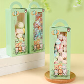 Cutie de bomboane cu animale din junglă Jungle Safari Decoratiuni pentru petrecerea de 1-a aniversare Favoruri pentru copii Cutie cadou dreptunghiulară Rechizite pentru baby shower