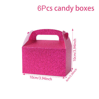 6 buc. valiză strălucitoare, bomboane, cadouri, pungi, pungă de ambalare pentru biscuiți, decorațiuni pentru petrecerea de mulți ani, pentru copii, pentru baby shower, pentru fete