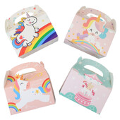 12 bucăți cutii de cadou cu unicorn, accesorii pentru petreceri, cutii de favoruri, cutii pentru dulciuri cu tema de unicorn, cutii de cadou pentru copii, petrecere de aniversare