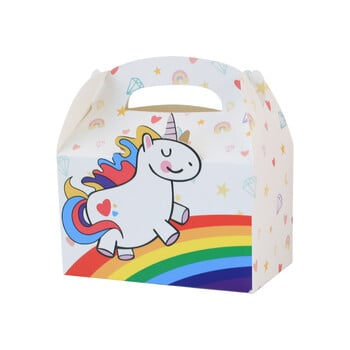 12PCS Unicorn Кутии за подаръци Парти консумативи Favor Boxes Unicorn Тема за лакомства Кутии за лакомства Бонбони Кутии за подаръци за парти за детски рожден ден