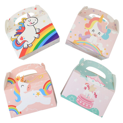 12 bucăți cutii de cadou cu unicorn, accesorii pentru petreceri, cutii de favoruri, cutii pentru dulciuri cu tema de unicorn, cutii de cadou pentru copii, petrecere de aniversare