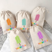 5 bucăți pungi de cadou POPSICLE copil băiat fată înghețată dulce vară petrecere de naștere ziua baby shower decorare mulțumesc binevenit favoare