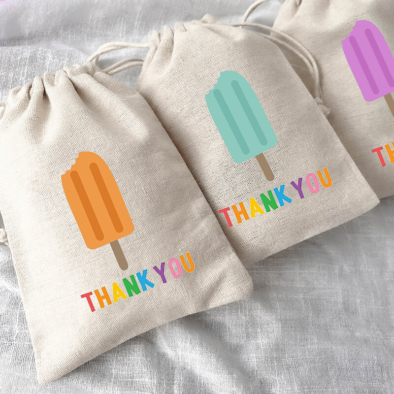 5 бр POPSICLE торбички за подаръци дете момче момиче сладък сладолед лято парти за рожден ден bday украса за бебешки душ благодаря ви добре дошли услуга