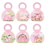 12 buc. Cutii cadou pentru petreceri cu tema animalelor de fermă Cutii cu bomboane Decor pentru petreceri la fermă Baby Shower copii fete ziua de naștere consumabile pentru petrecerea de nuntă