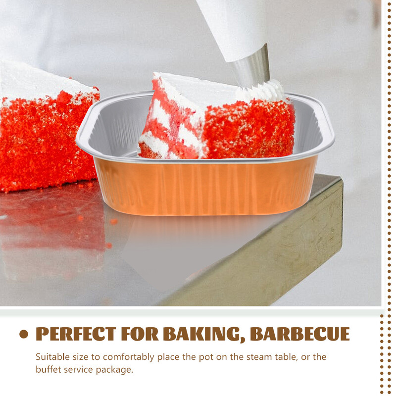 10 buc. Cutie de copt Recipiente pentru prăjituri Cupcake individuală Mini cutii pentru alimente multifuncționale Folie de aluminiu Plastic Sigur de utilizat