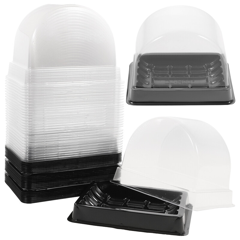 30 buc Cutii pentru gogoși Mini cești de hârtie pentru prăjituri blistere Cupcake cu capac Recipient pentru mâncare la pachet