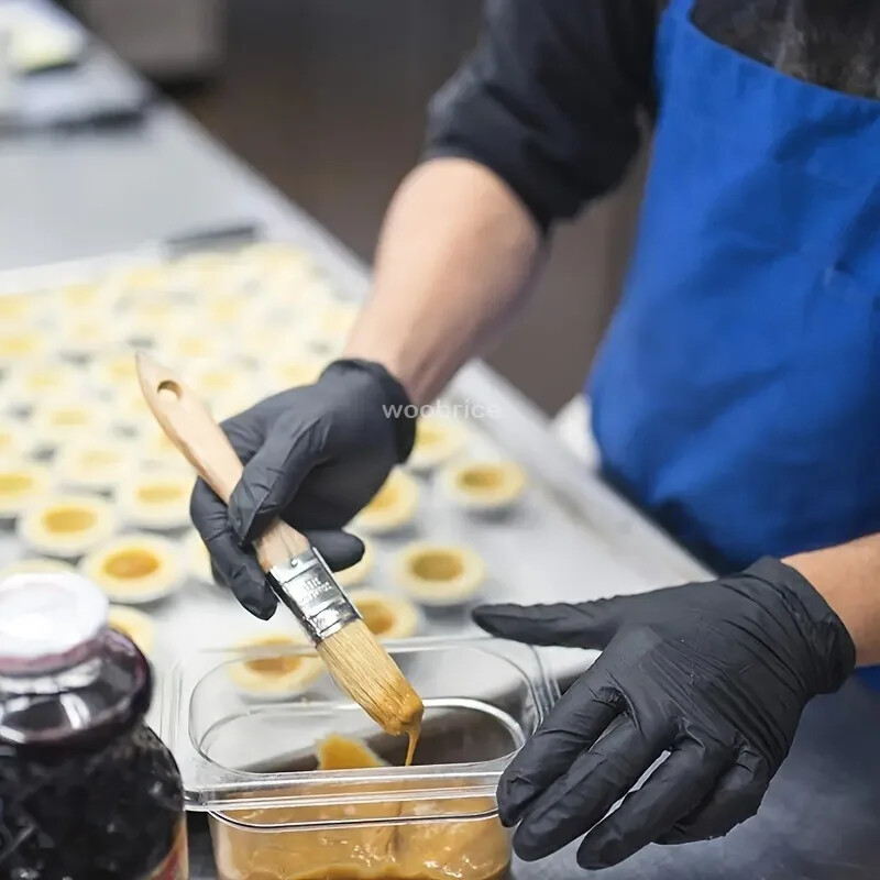 Mănuși de unică folosință la pachet Mănuși de nitril negru Ustensile de gătit pentru bucătărie Spalarea tatuajelor Mănuși de lucru pentru curățarea mașinii