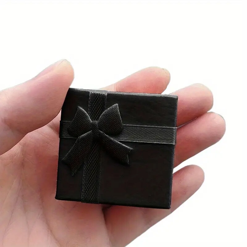 5PCS Многоцветен лък Малка подаръчна кутия Пръстен Обеца Колие Съхранение Малка хартиена кутия Консумативи за съхранение на бижута за рожден ден