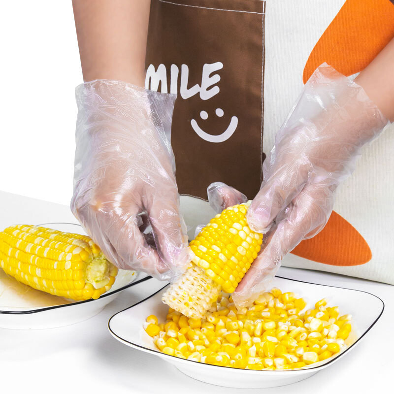 100-500 buc mănuși de unică folosință pentru catering mănuși din plastic de calitate alimentară mănuși transparente pentru restaurante, pui prăjit, pizza, mănuși pentru picnic