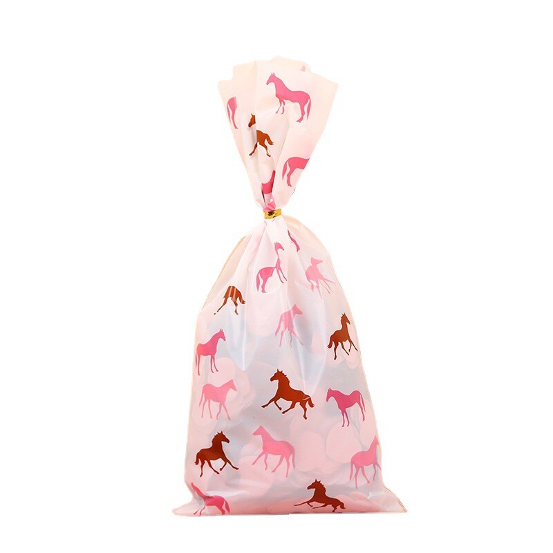 50 de bucăți pungi de bomboane pentru biscuiți cu tema calului roz, pungi de ambalare pentru cadou, pungă pentru ponei de cowgirl, pentru decorarea zilei de naștere pentru petrecerea burlacilor