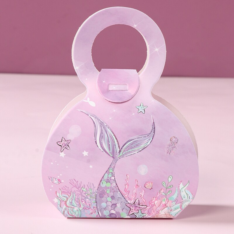 Pachet de 12 cutii cadou pentru tratarea sirenelor, sub mare, pentru Baby Shower, pentru petrecerea de ziua de naștere, bomboane, cutii cu bomboane pentru copii, fete
